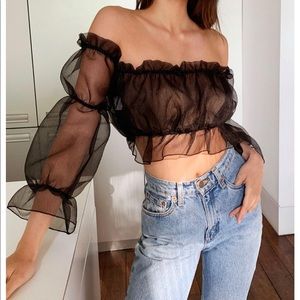 Nasty gal you’re so transparent off the shoulder